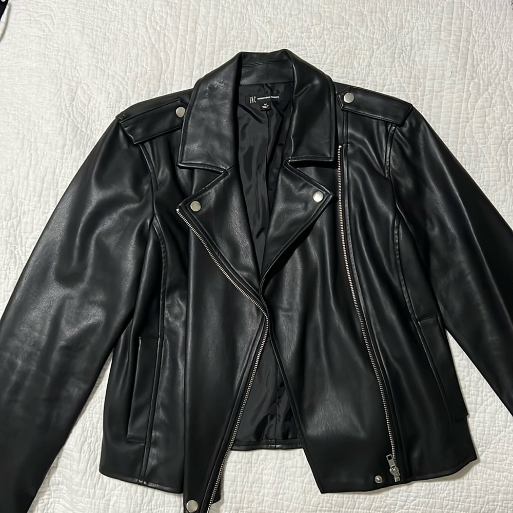 NEW INC BLACK LEATHER JACKET